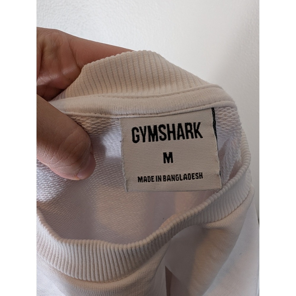 Gymshark Lifting Baddie Women's Medium Sweatshirt White Graphic Crew Pullover - Picture 2 of 10